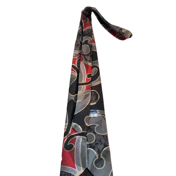 Oscar De La Renta Studio Anstract Print Vintage Made in USA Tie - Picture 7 of 12